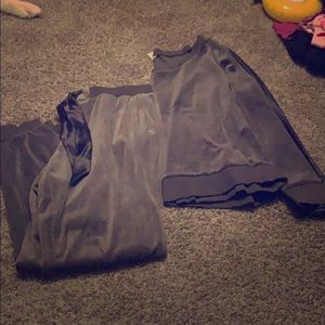 Gray velour VS set